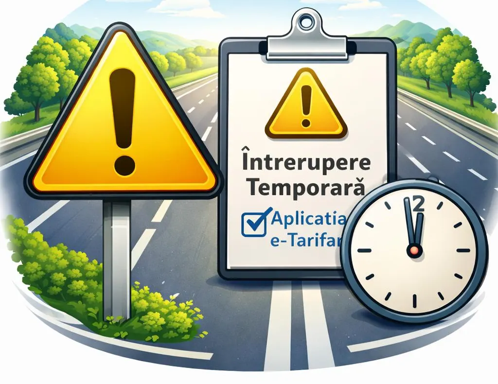 CNAIR: Întrerupere temporară a aplicației e-Tarifare pentru lucrări de mentenanță