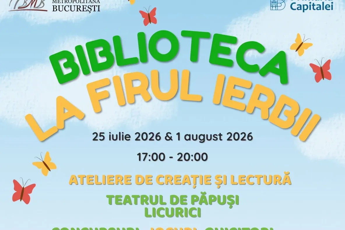 Biblioteca la firul ierbii revine în Parcul Tei!